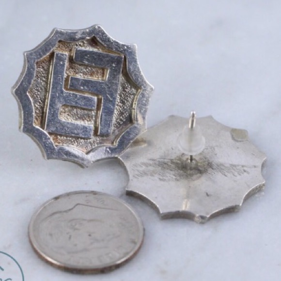 Fendi mid century Stirling silver antique earrings - Picture 8 of 8